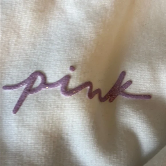 PINK Victoria's Secret white and Purple /turquoise glitter palm tree Hoodie - Picture 4 of 4